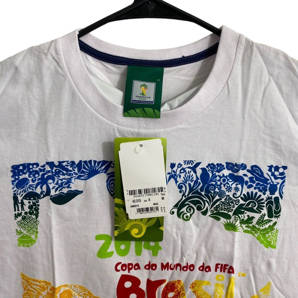 2014 FIFA World Cup Shirt Men's Size M White Copa do‎ Mundo da FIFA NWT - Picture 6 of 10